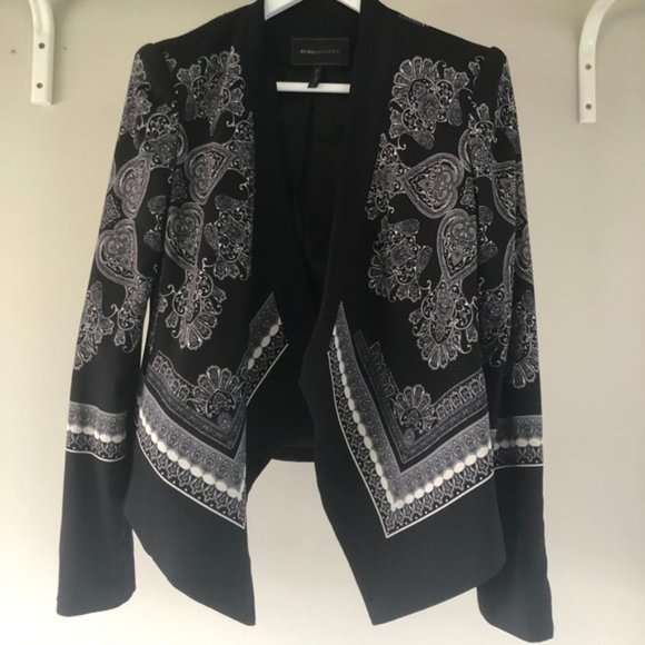 HTF ▪️ BCBGMAXAZRIA Paisley Open Front Blazer - Picture 2 of 6